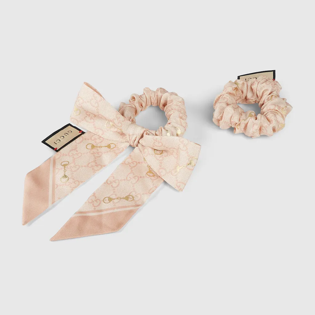 Silk Gg Scrunchie Set