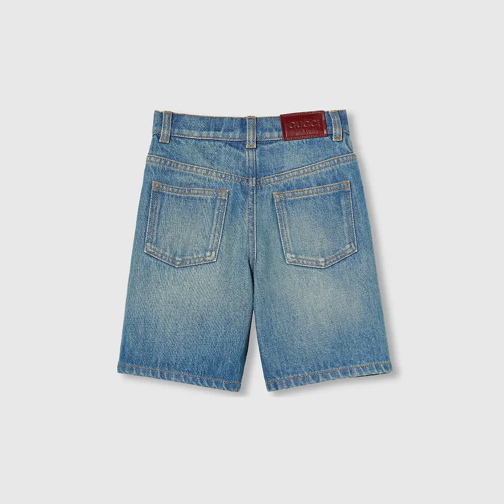 Children's Denim Shorts With Web