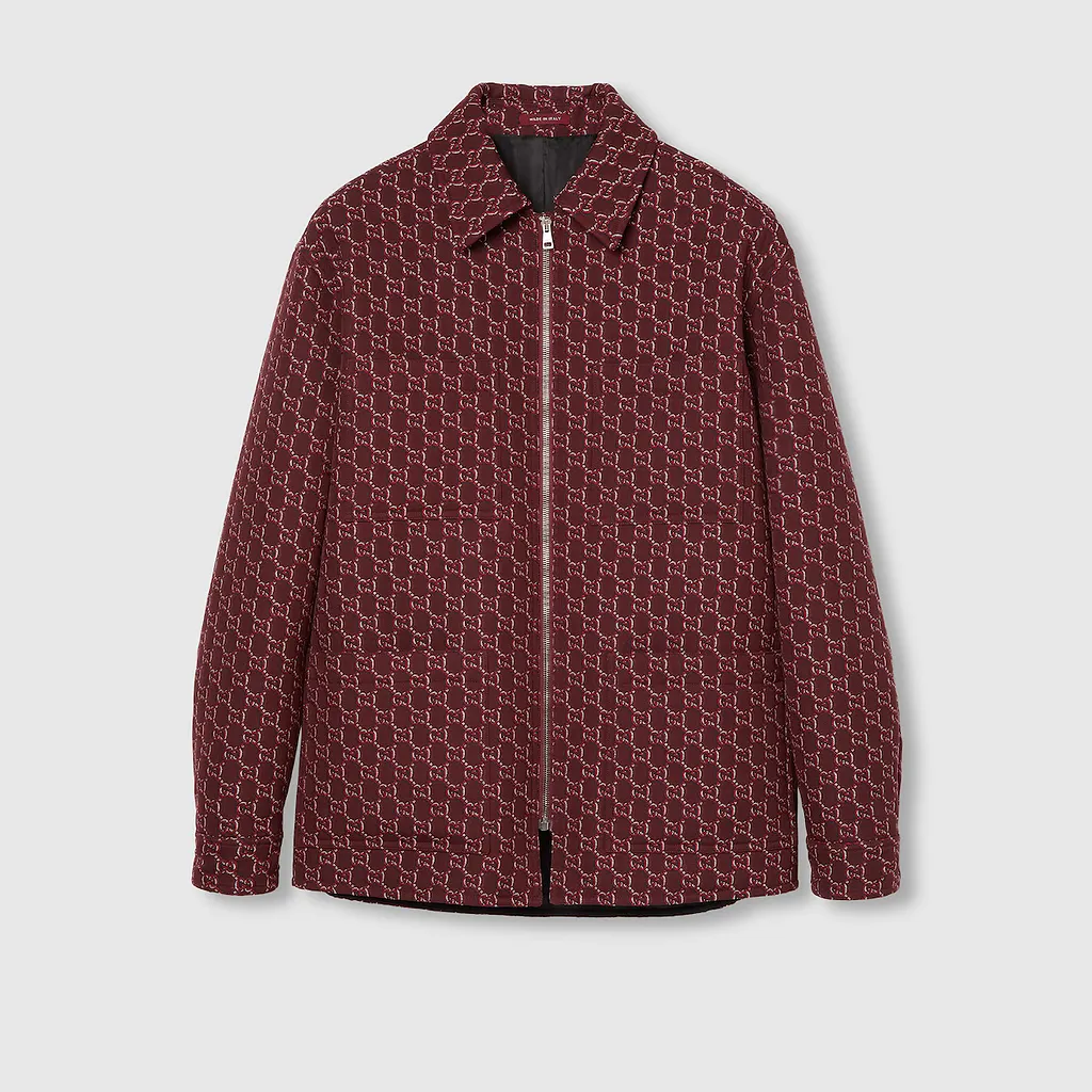 Wool Jacket With Gg Shadow