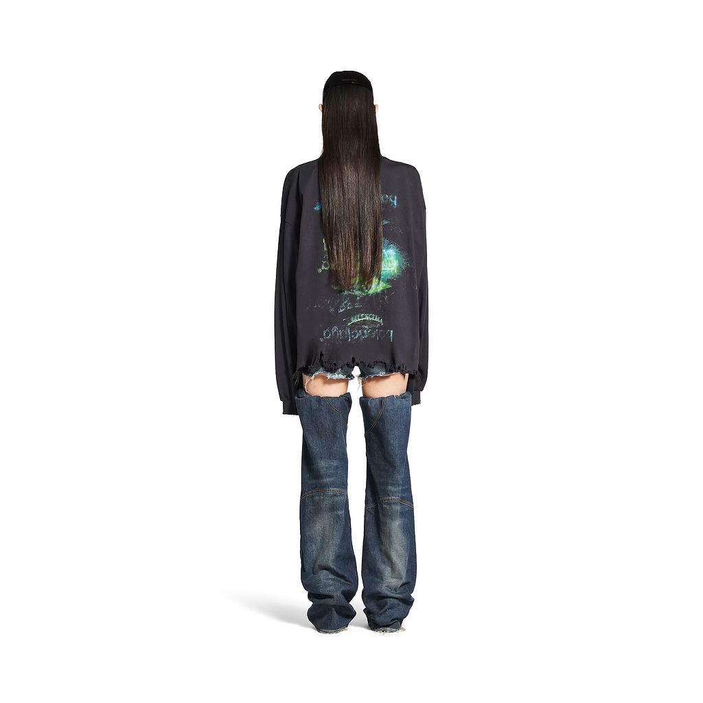 Diy Imprint Cropped Long Sleeve T-Shirt