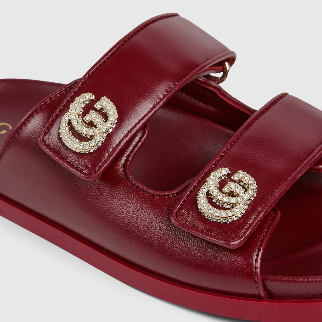 Sandal With Crystal Double G