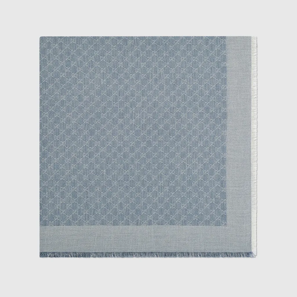 Gg Denim-Effect Shawl