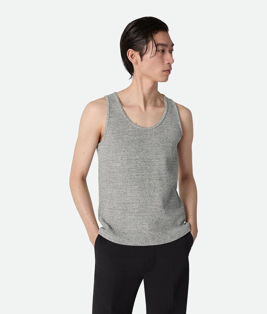 Melange Cotton Rib Tank Top