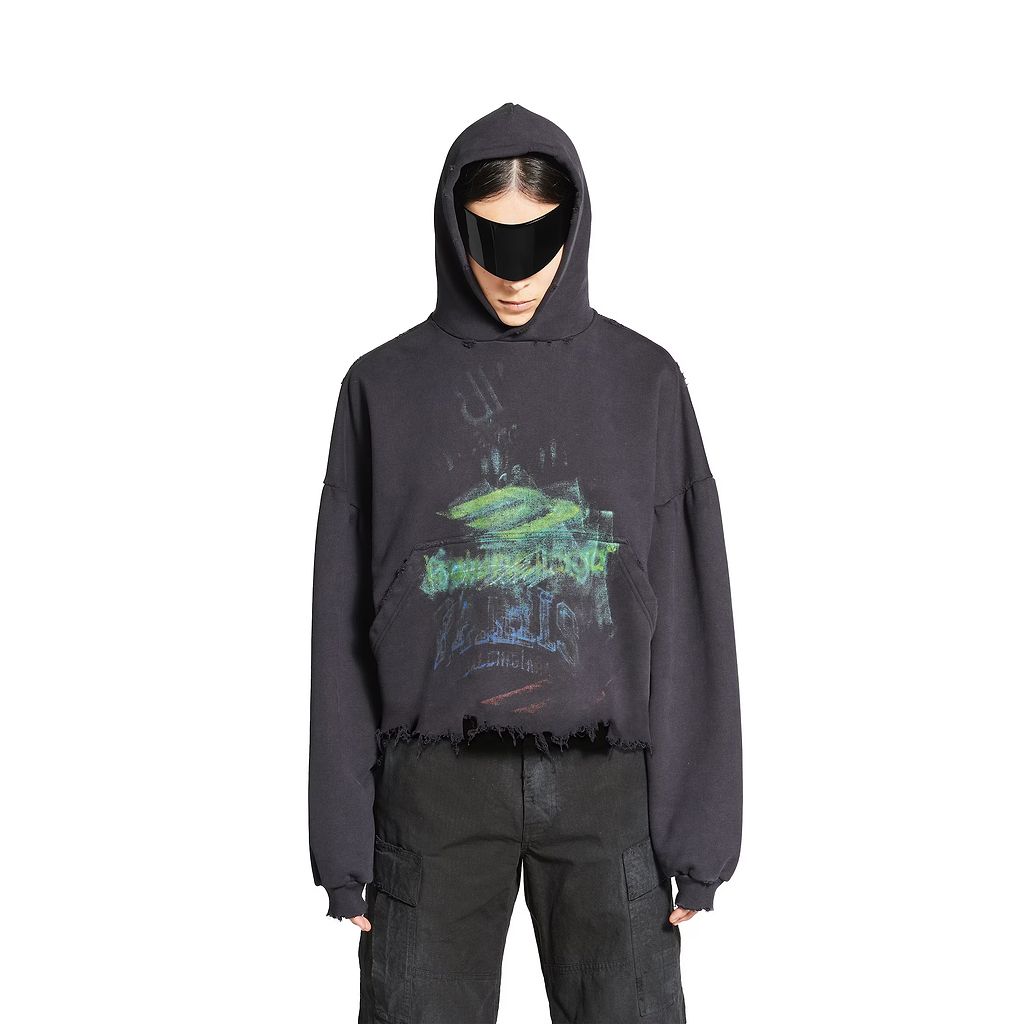 Diy Imprint Cropped Hoodie
