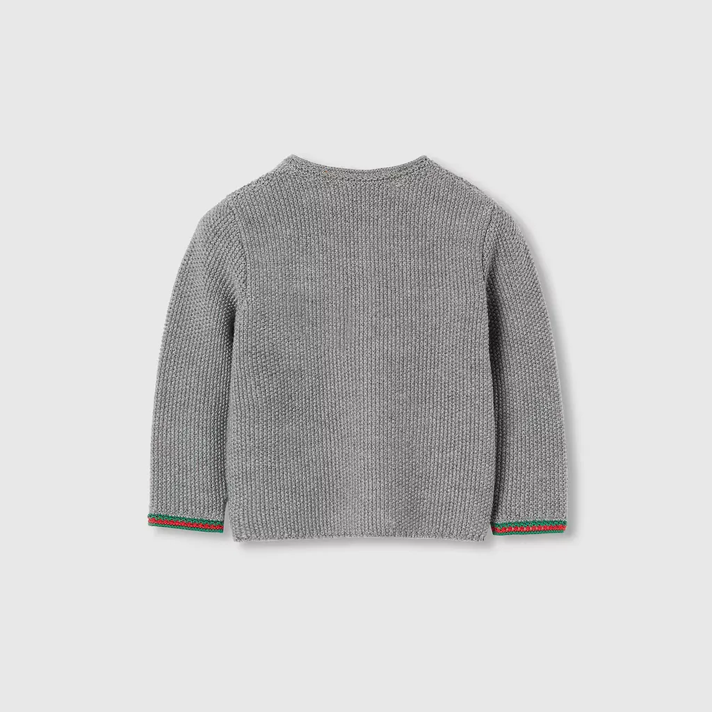 Baby Wool Cardigan With Web