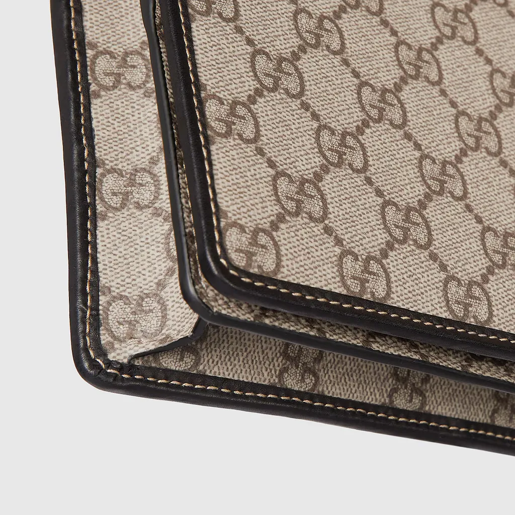 Gg Emblem Wallet With Leather Strap