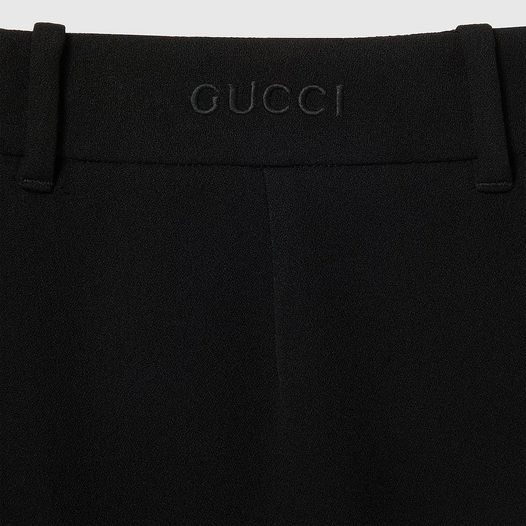 Embroidered Viscose Sable Trouser