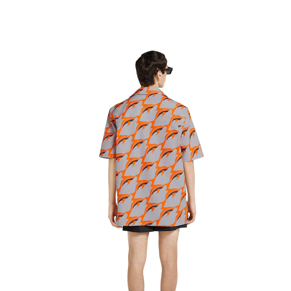 Printed Light Cotton Poplin Shirt