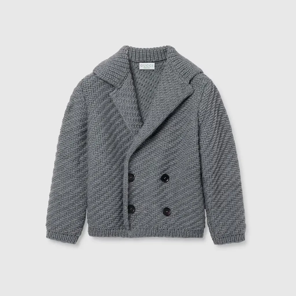 Children's Wool Cardigan With Web