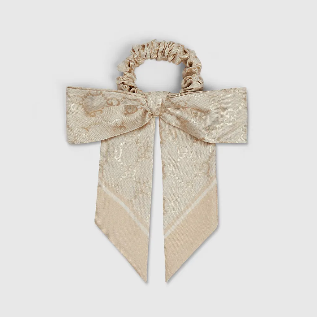 Gg Silk Jacquard Scrunchie