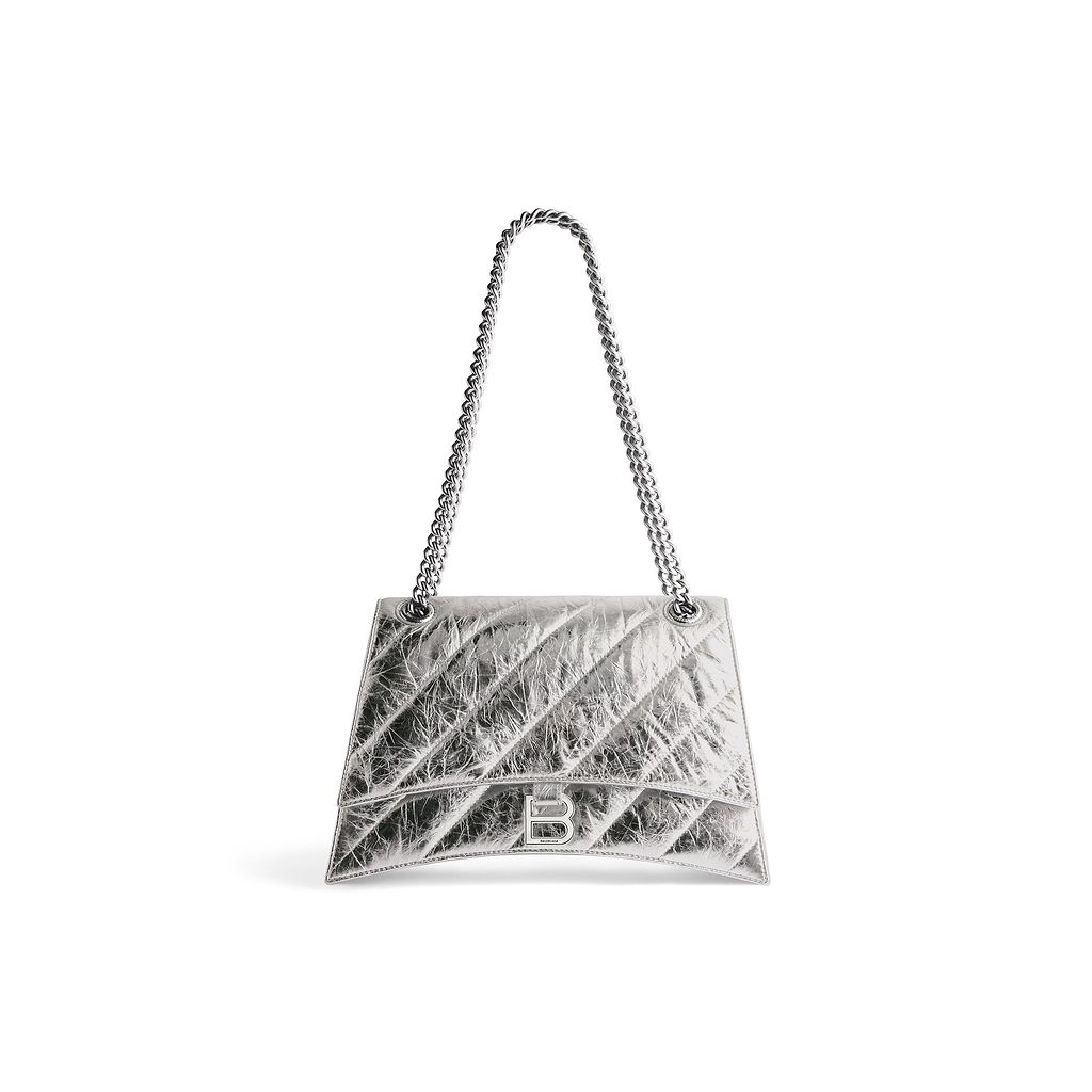 Crush Medium Chain Bag Metallized Quilted