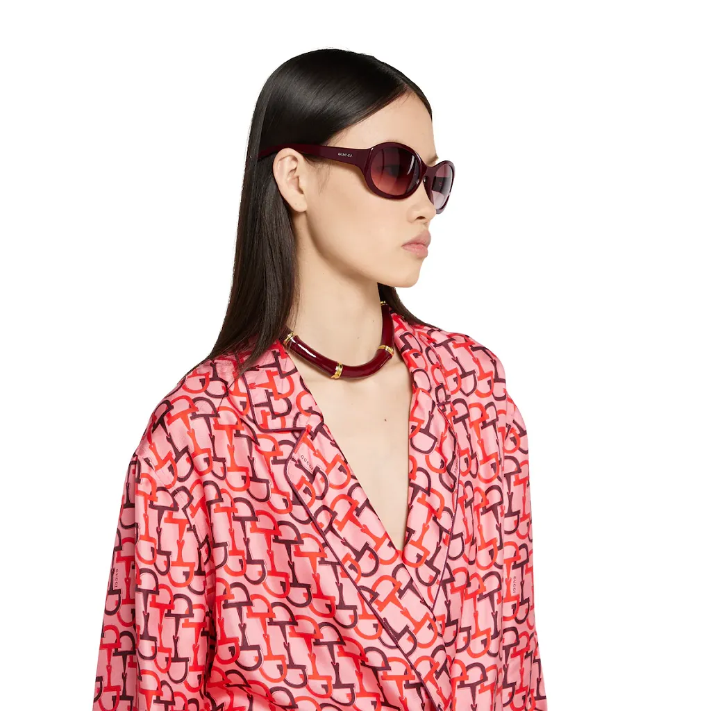 Printed Silk Shirt With Self-Tie