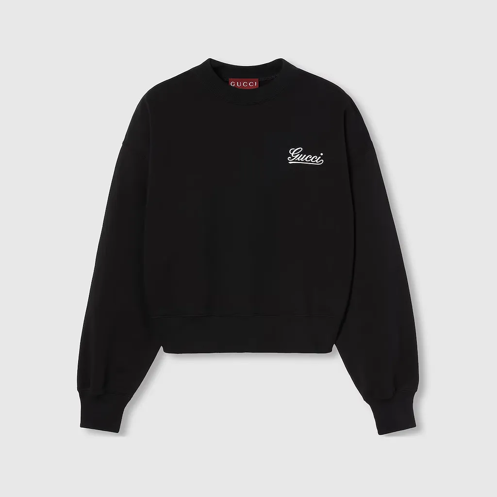 Cotton Jersey Sweatshirt With Embroidery