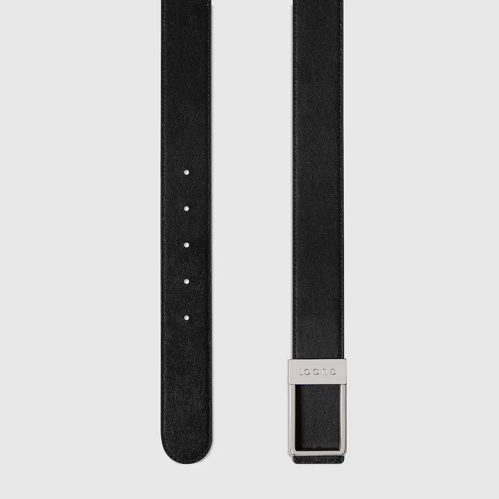 Reversible Belt With Rectangular Buckle
