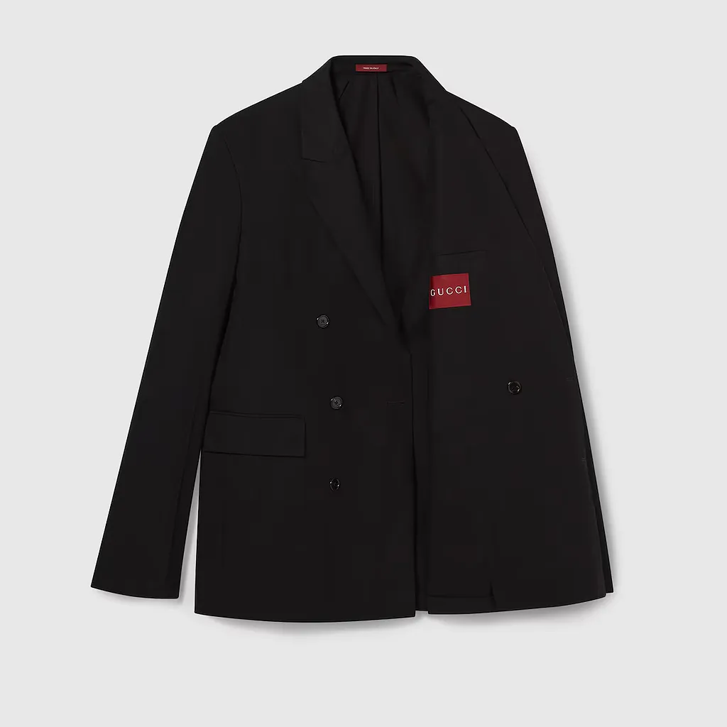 Double-Breasted Cotton Poplin Jacket