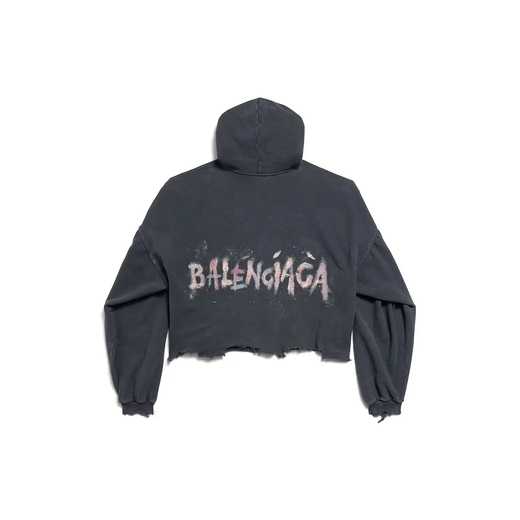 Nail Polish Cropped Hoodie