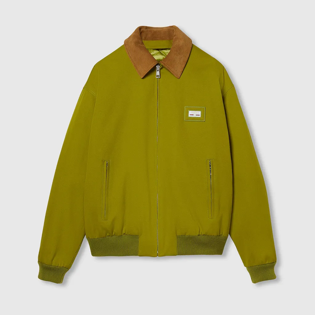 Cotton Canvas Jacket With Web Label
