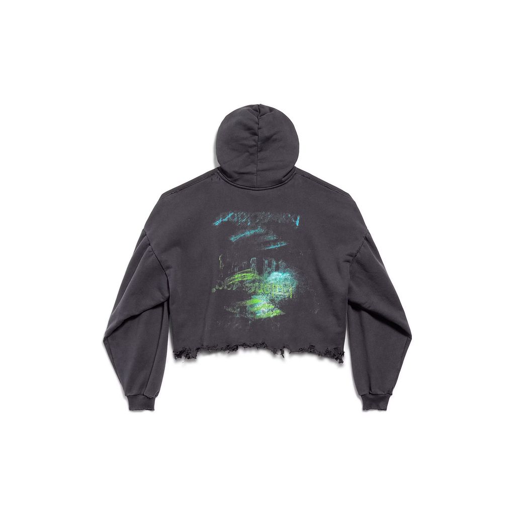 Diy Imprint Cropped Hoodie