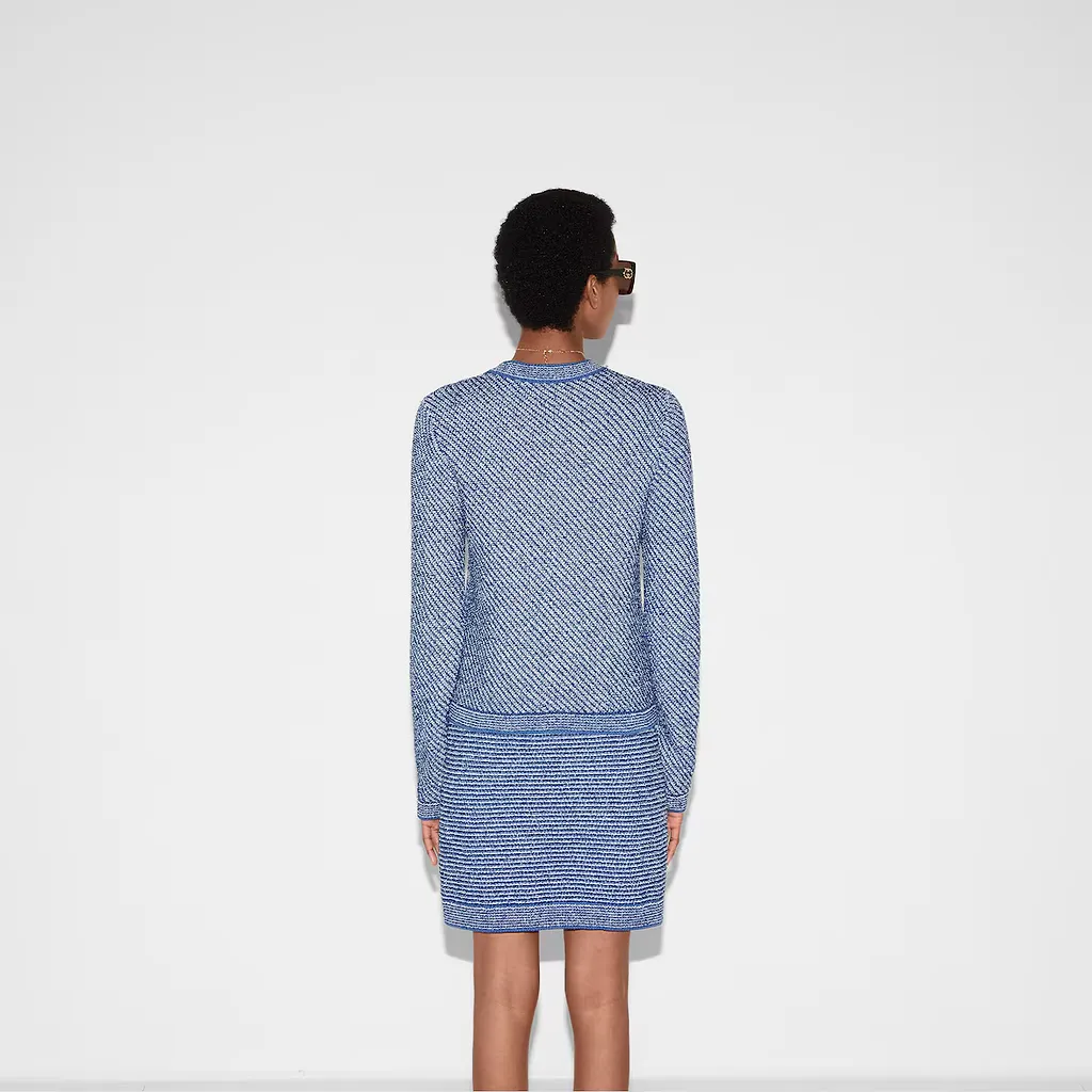 Fine Cotton Crewneck Cardigan