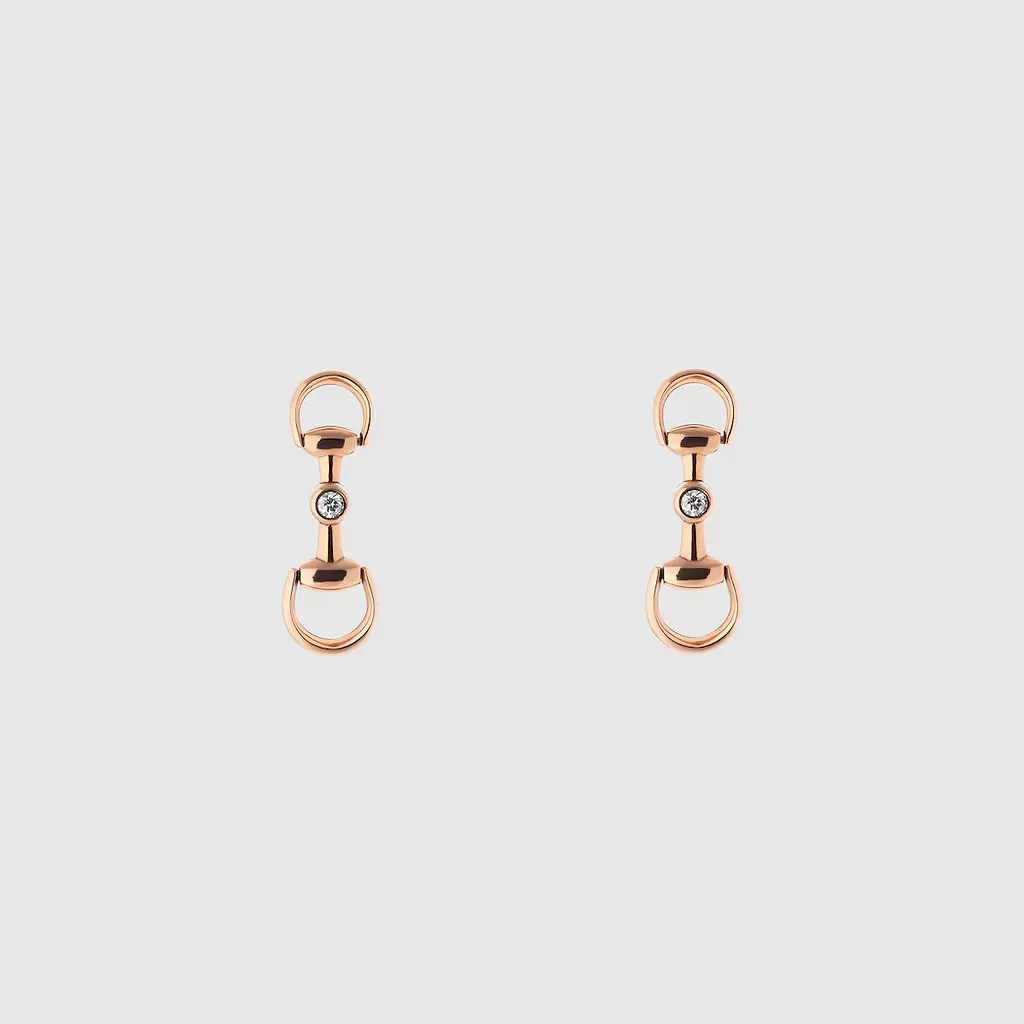 Gucci Horsebit Diamond 18K Earrings