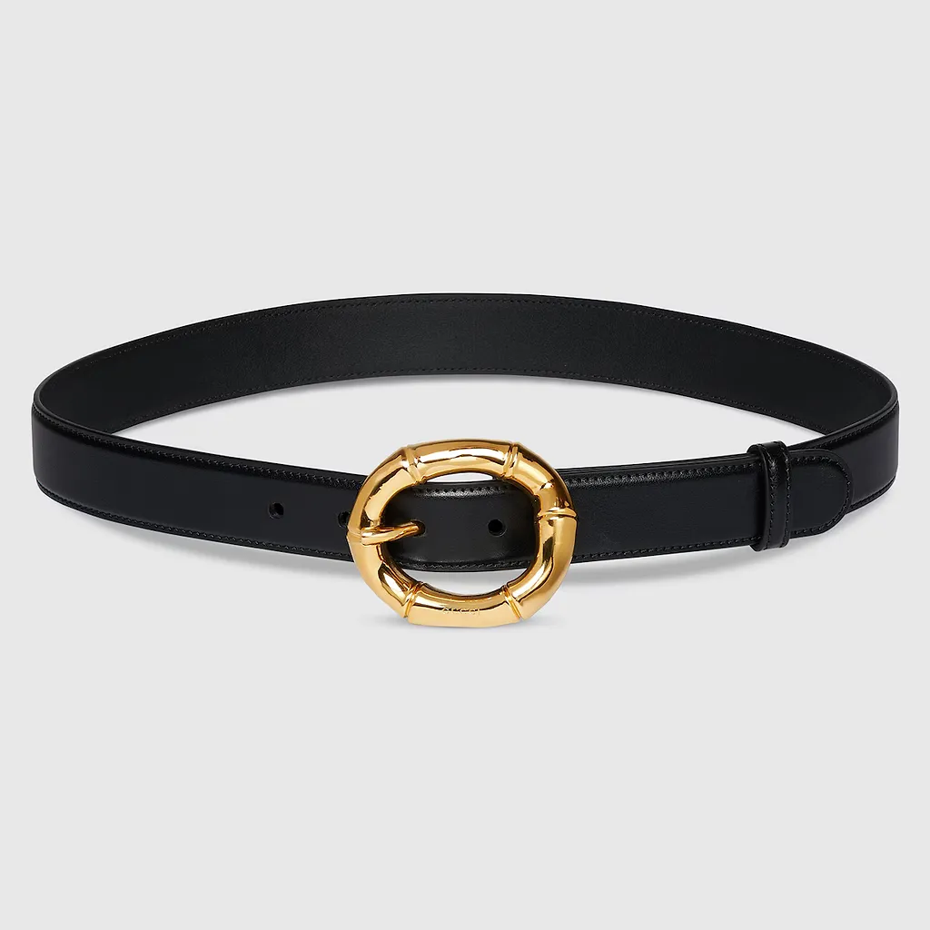 Belt With Round Bamboo Buckle