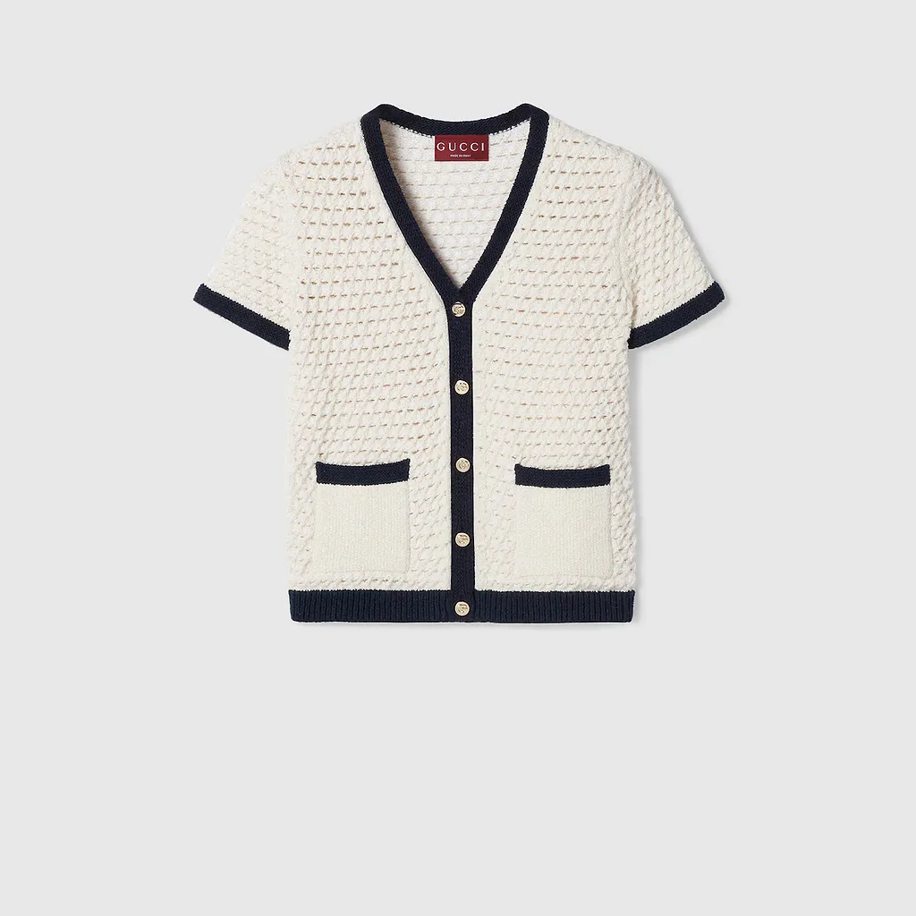 Fine Cotton Crochet Cardigan