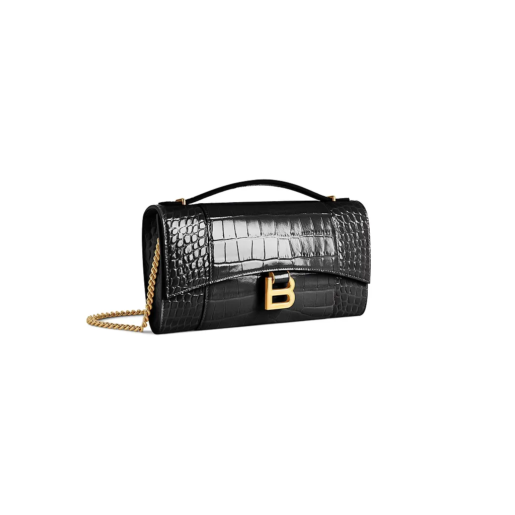 Hourglass Pochette With Chain