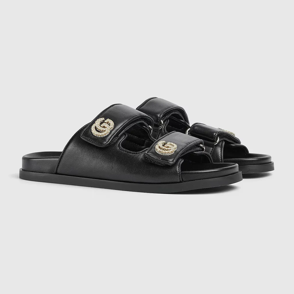 Sandal With Crystal Double G