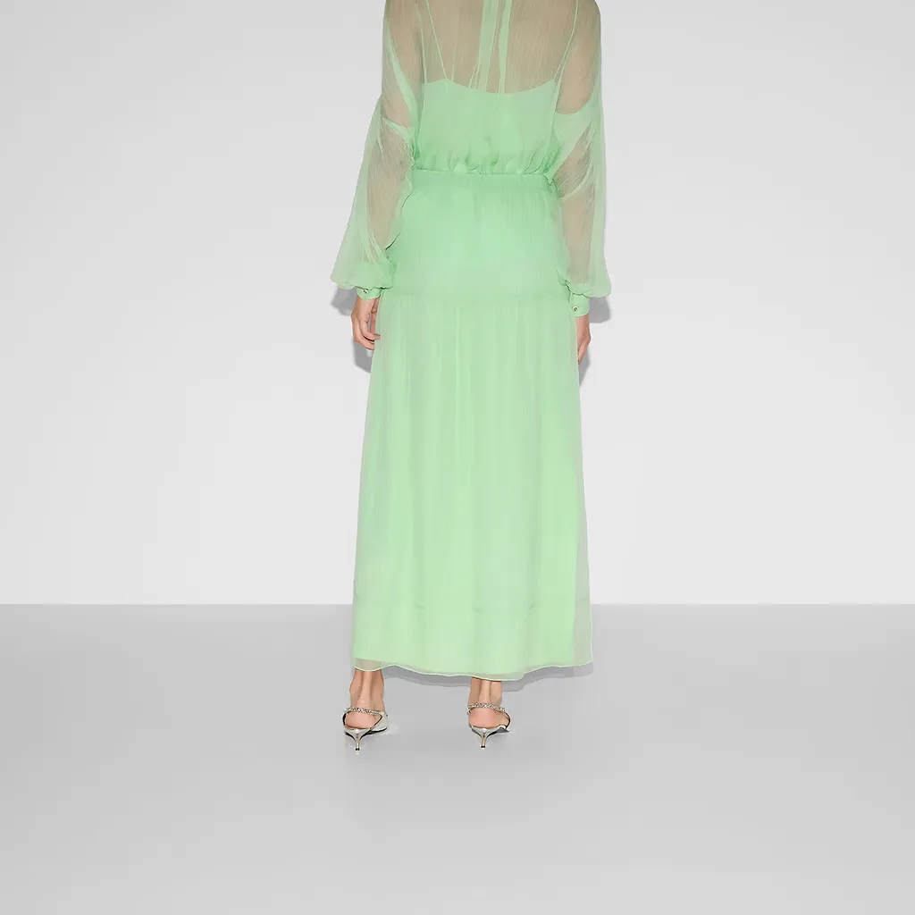 Silk Chiffon Creponne Skirt