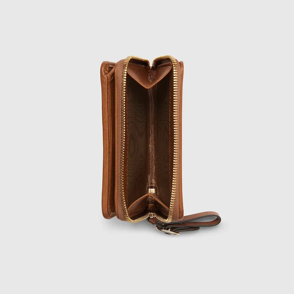 Gg Emblem Zip Mini Wallet
