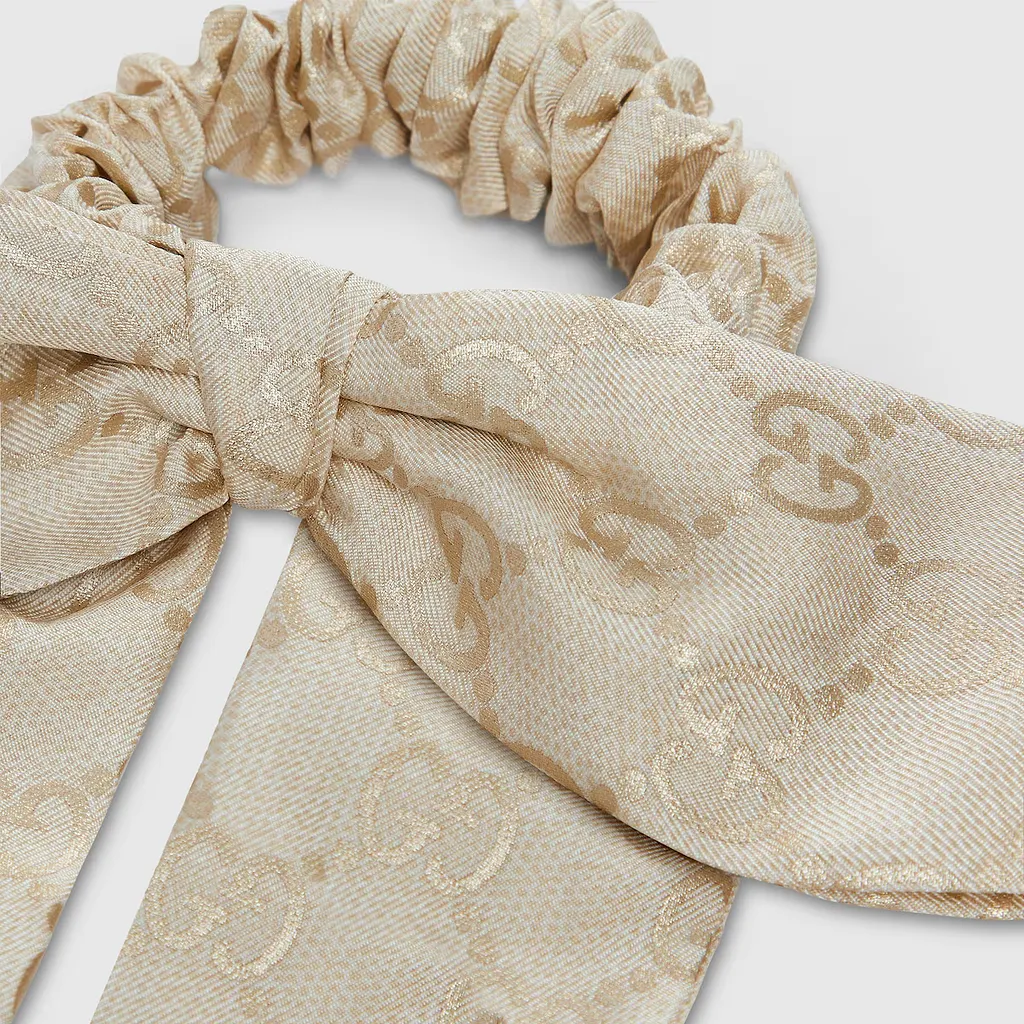 Gg Silk Jacquard Scrunchie