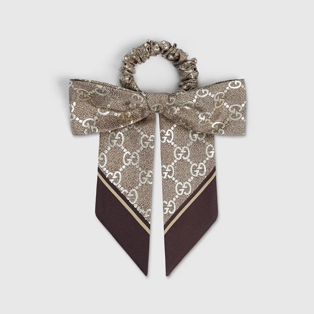Gg Silk Jacquard Scrunchie