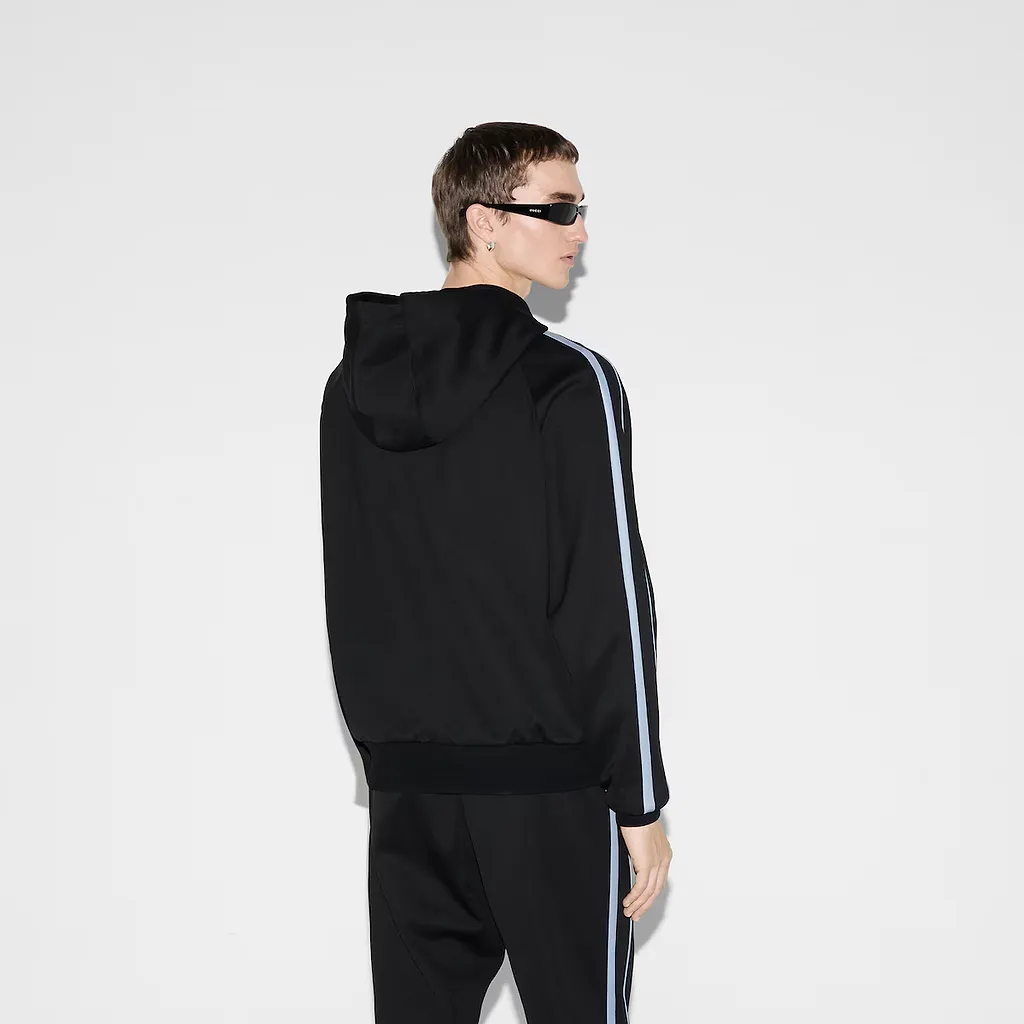 Embroidered Jersey Zip Jacket