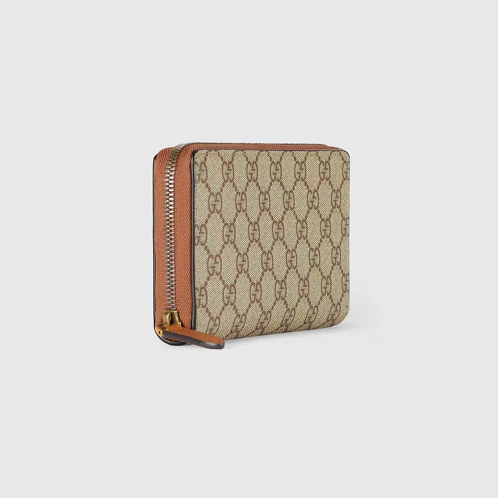 Gg Emblem Zip Around Wallet
