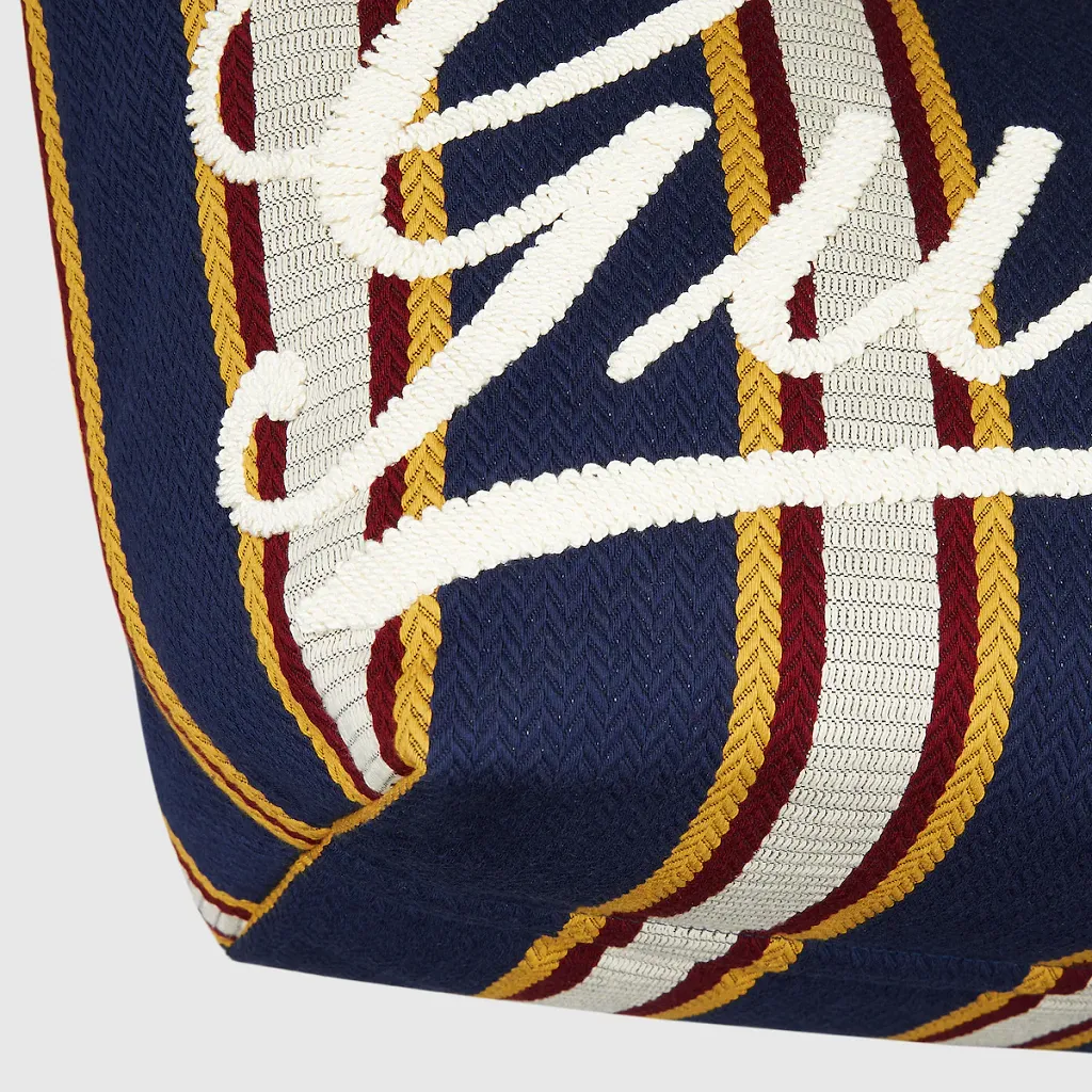 Embroidered Medium Canvas Tote Bag