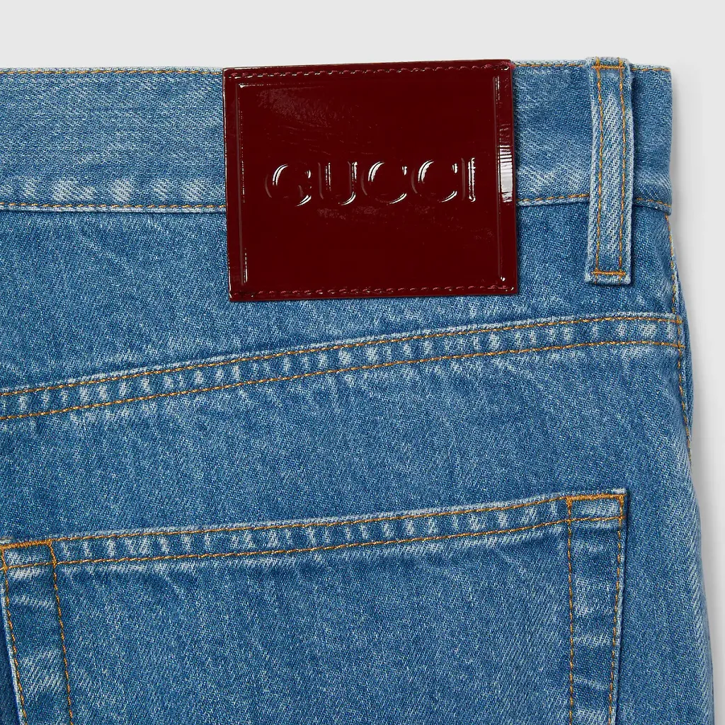 Tapered Fit Denim Trousers