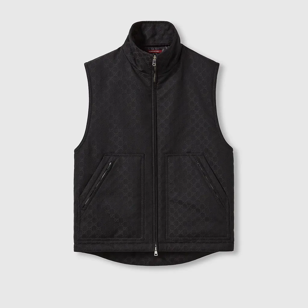 Gg Cotton Ripstop Gilet