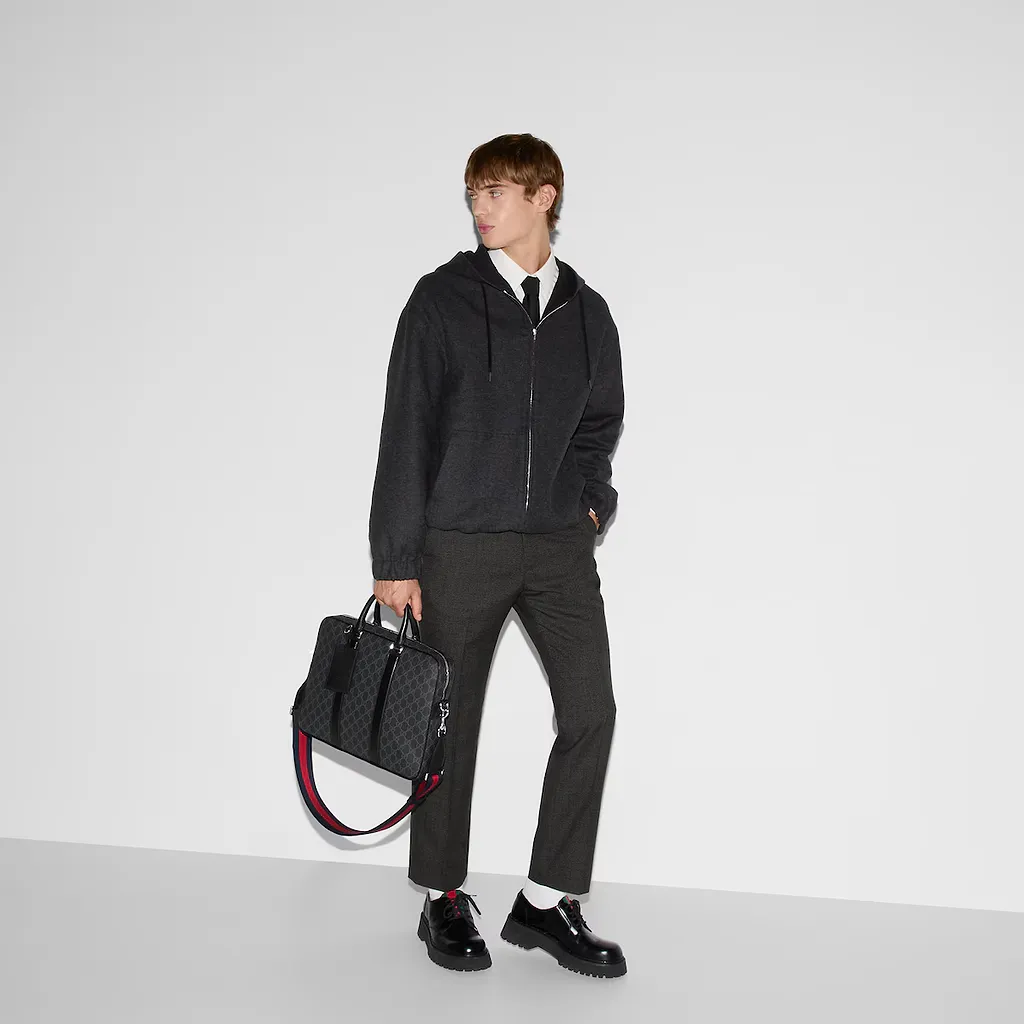 Gg Black Medium Briefcase