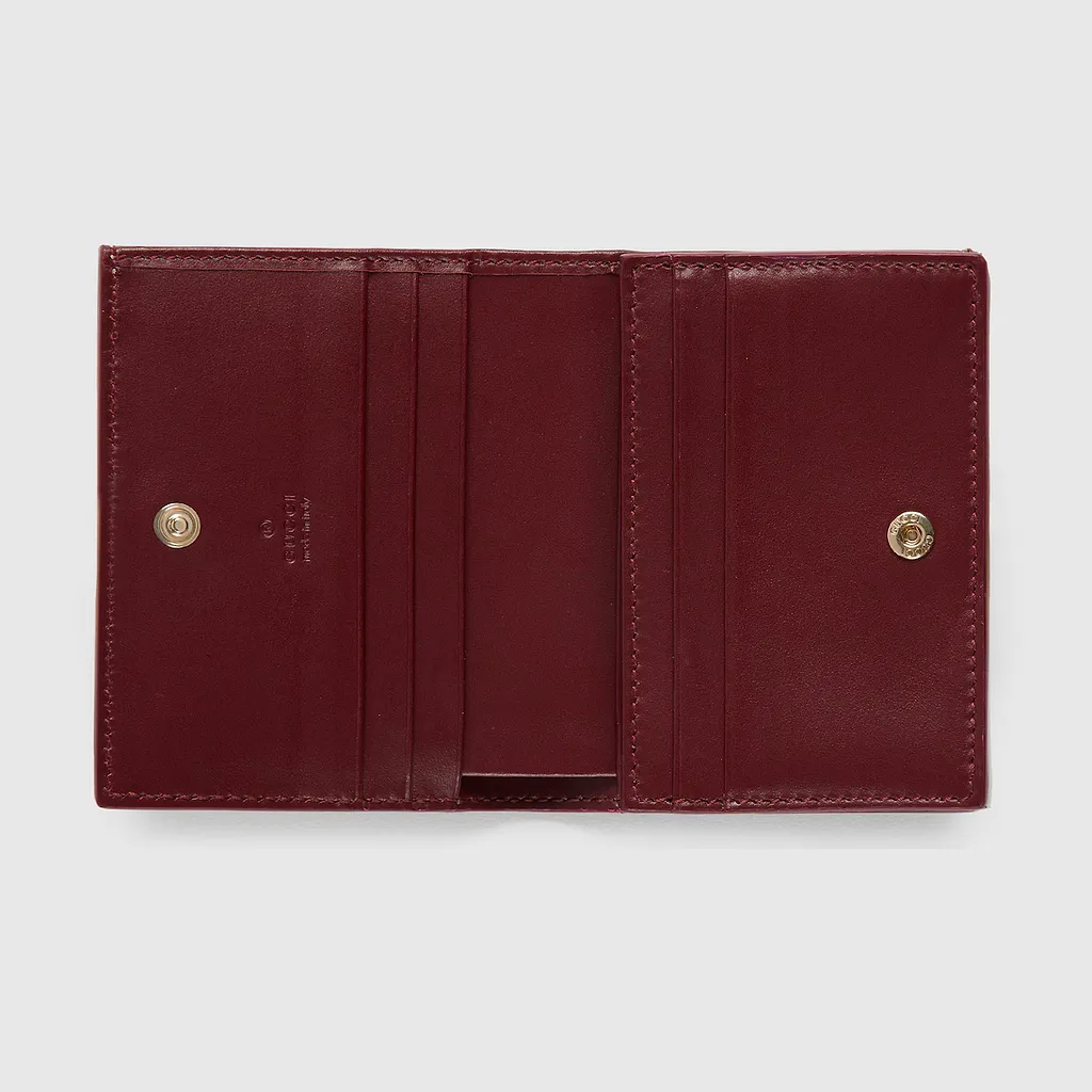 Gg Small Wallet With Dog Detail