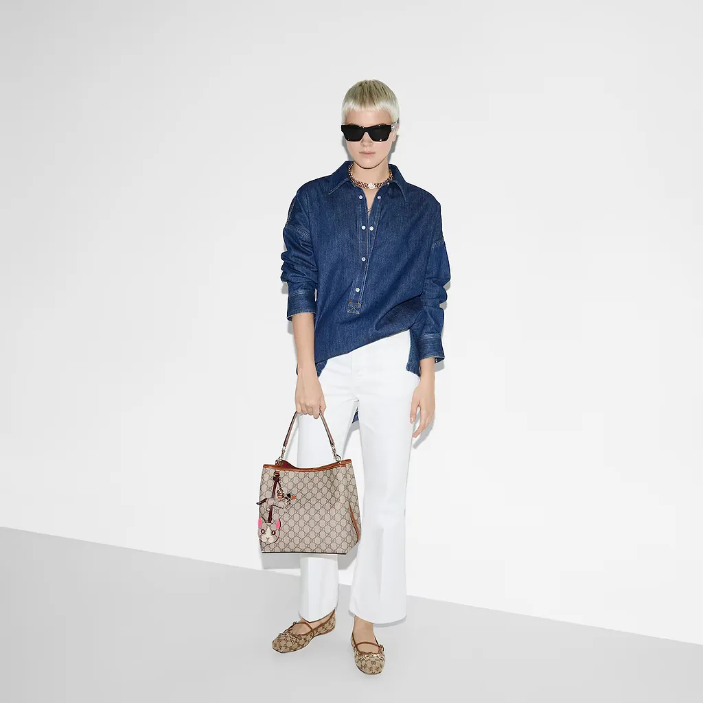 Gg Emblem Medium Bucket Bag