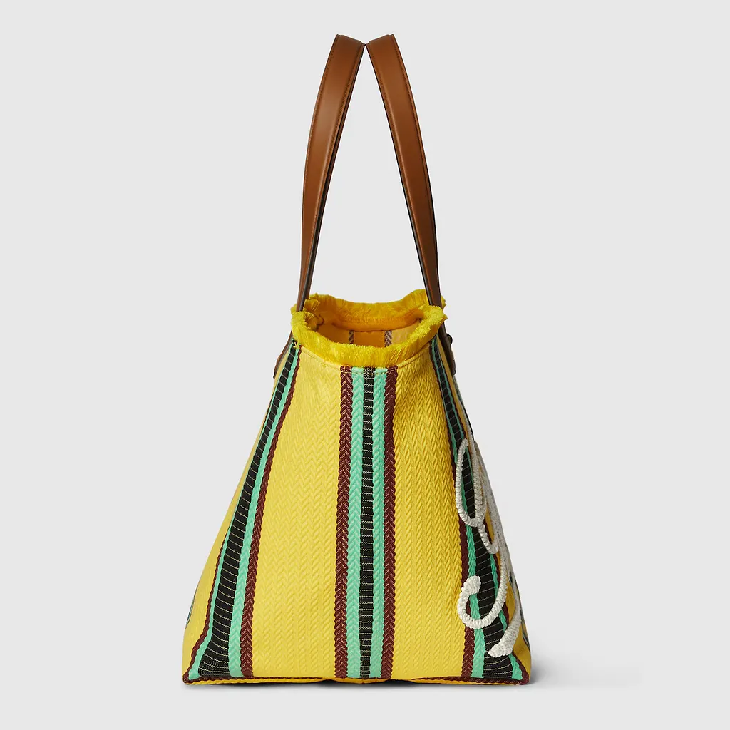 Embroidered Medium Canvas Tote Bag