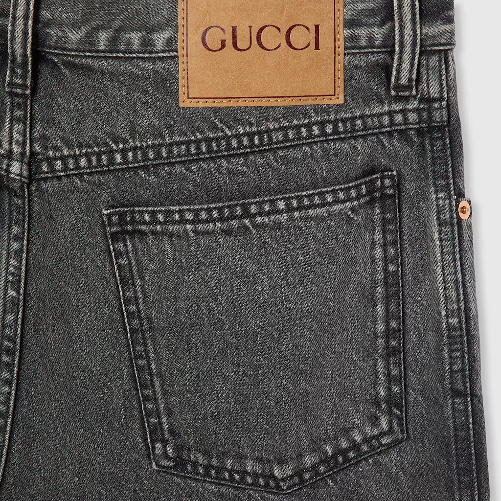 Slim Fit Denim Pant With Logo Detail