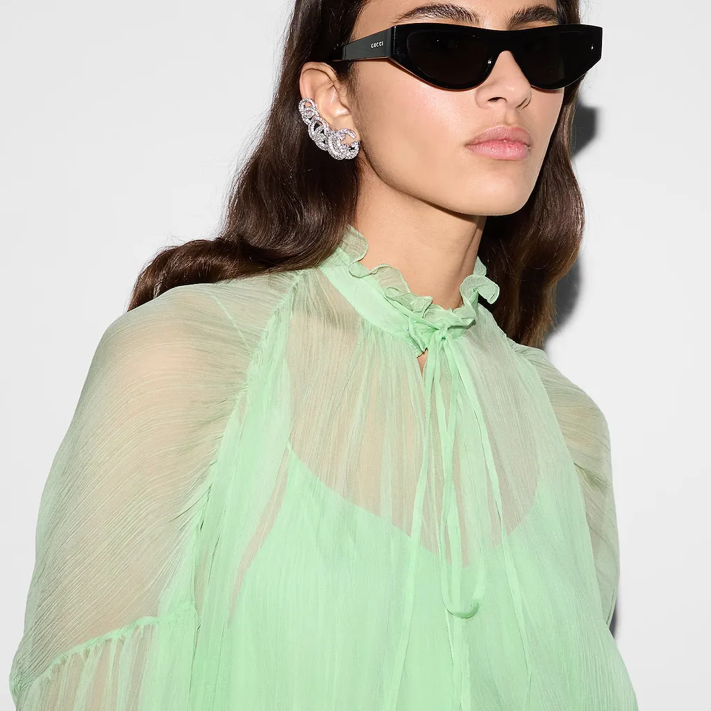 Silk Chiffon Creponne Top
