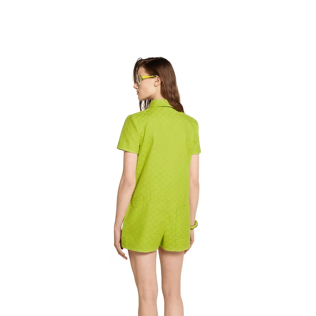 Gg Canvas Jumpsuit With Horsebit