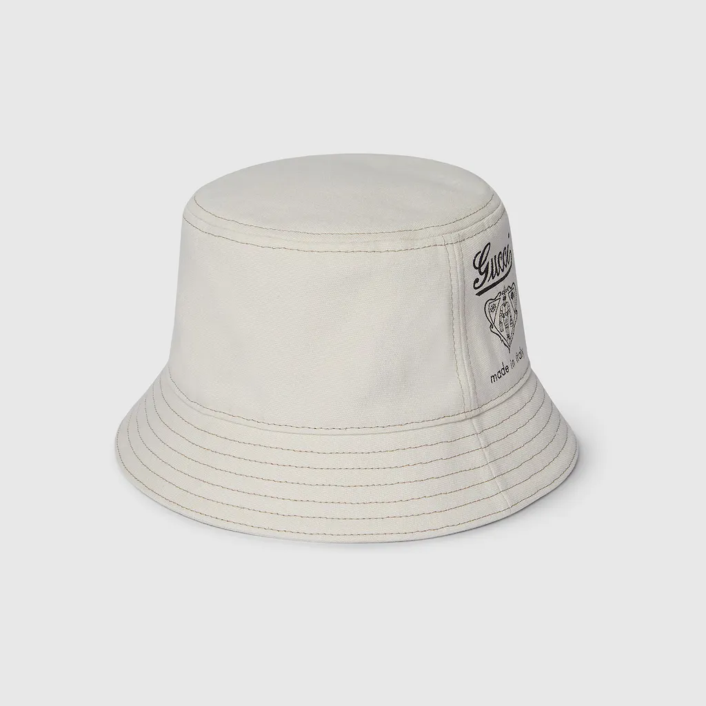 Printed Cotton Canvas Bucket Hat