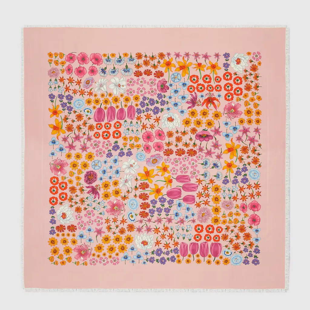 Printed Silk Wool Shawl