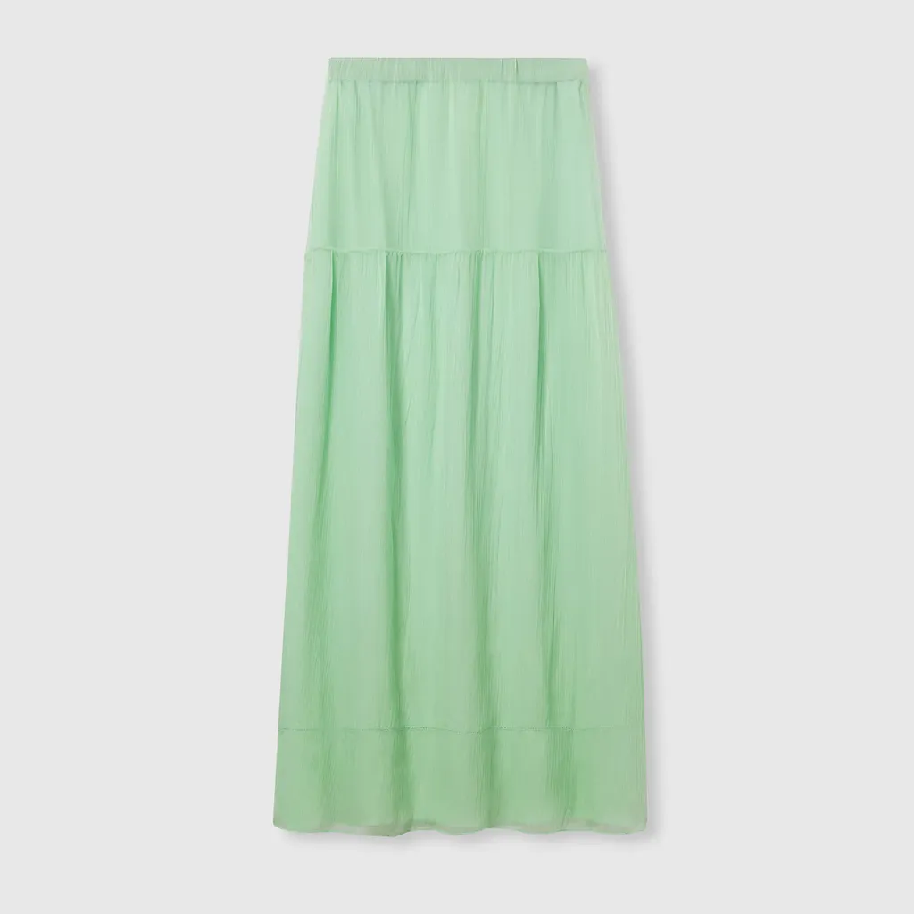 Silk Chiffon Creponne Skirt