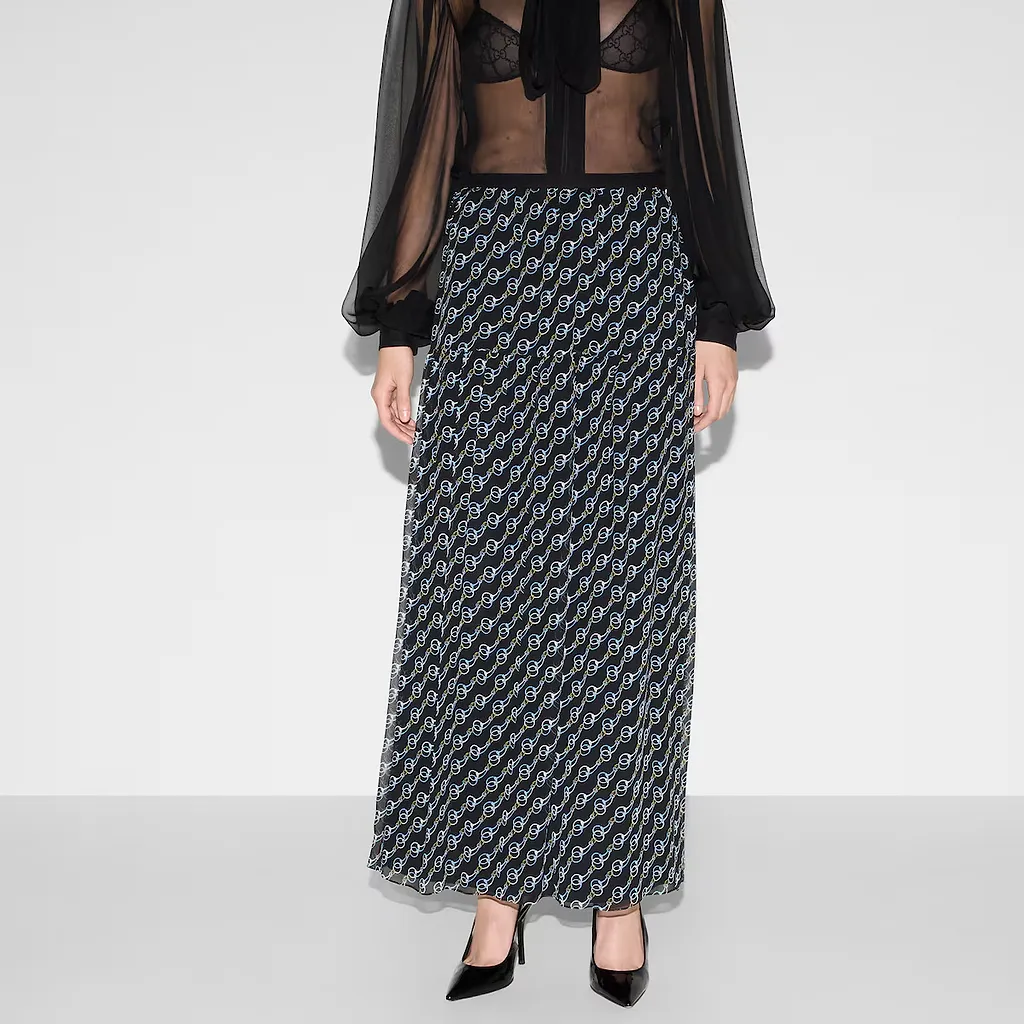 Printed Silk Skirt