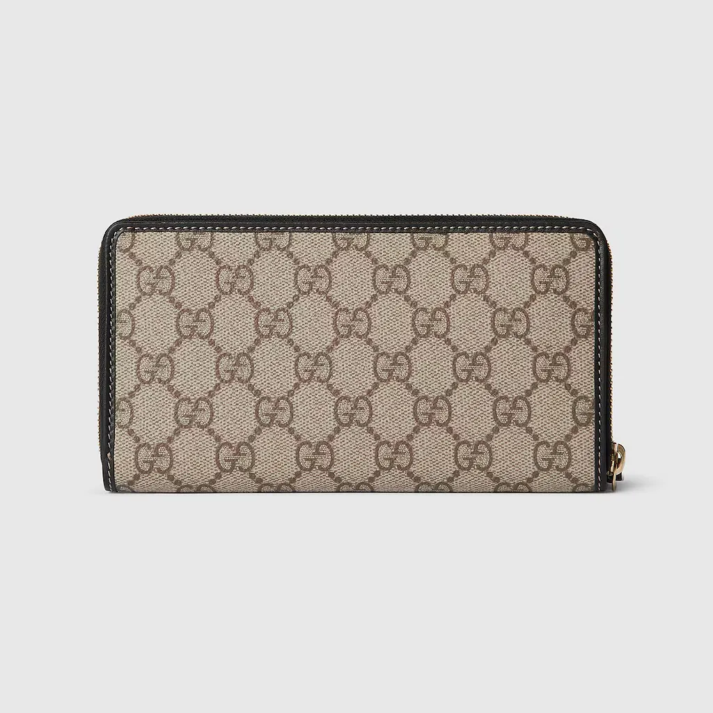 Gg Emblem Zip Around Wallet