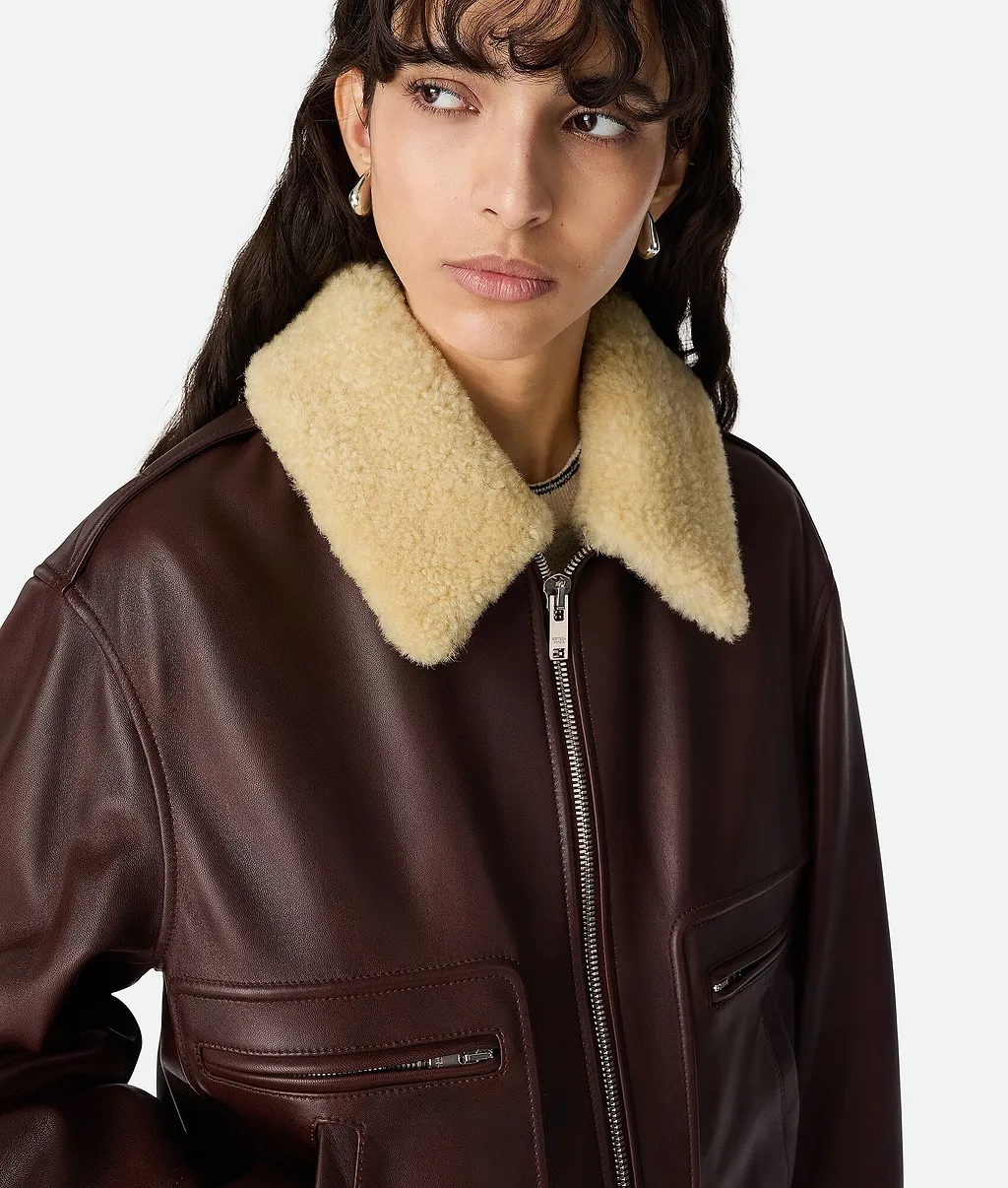 Padded Leather Blouson